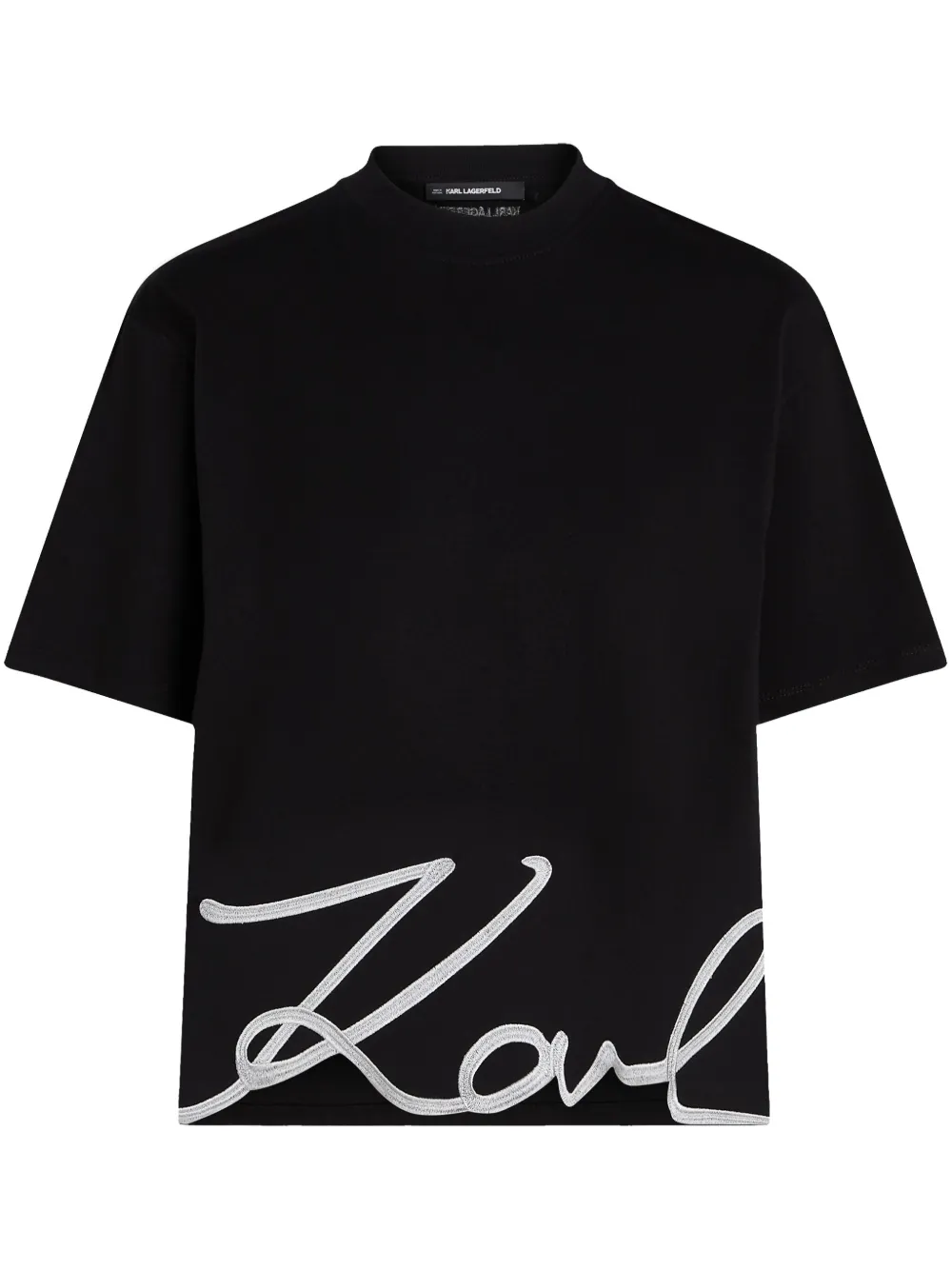 Karl Lagerfeld playera con firma Karl en el ribete | negro | Image 1