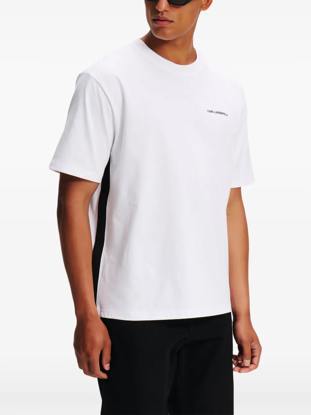 Karl Lagerfeld T-shirt met logo-tape Wit