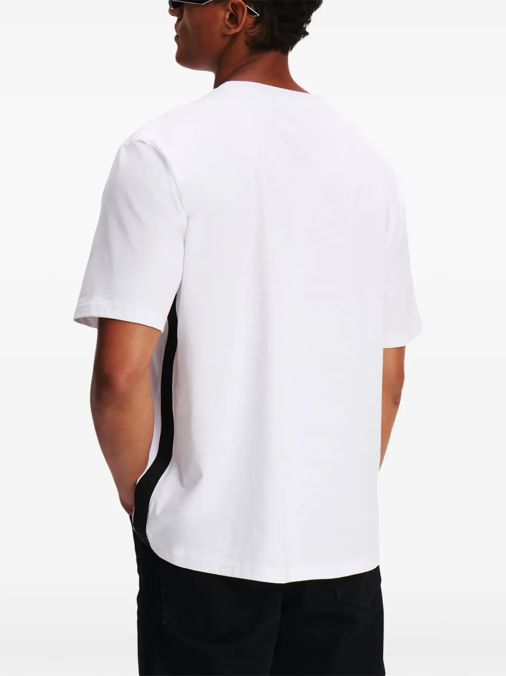 Karl Lagerfeld T-shirt met logo-tape Wit