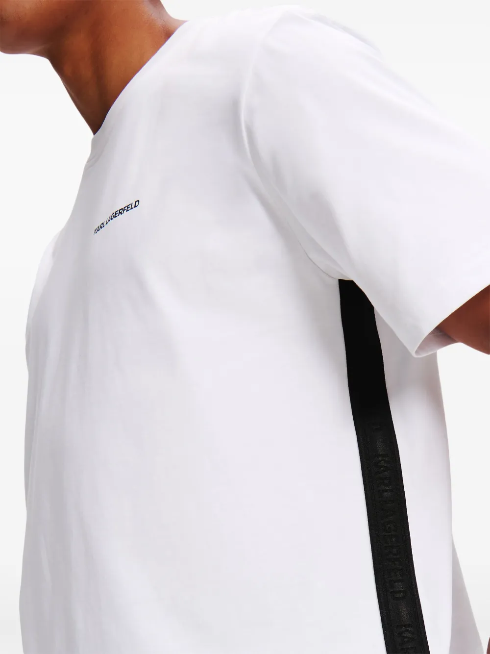 Karl Lagerfeld T-shirt met logo-tape Wit