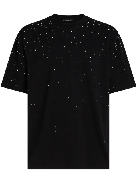 Karl Lagerfeld logo-embroidered T-shirt
