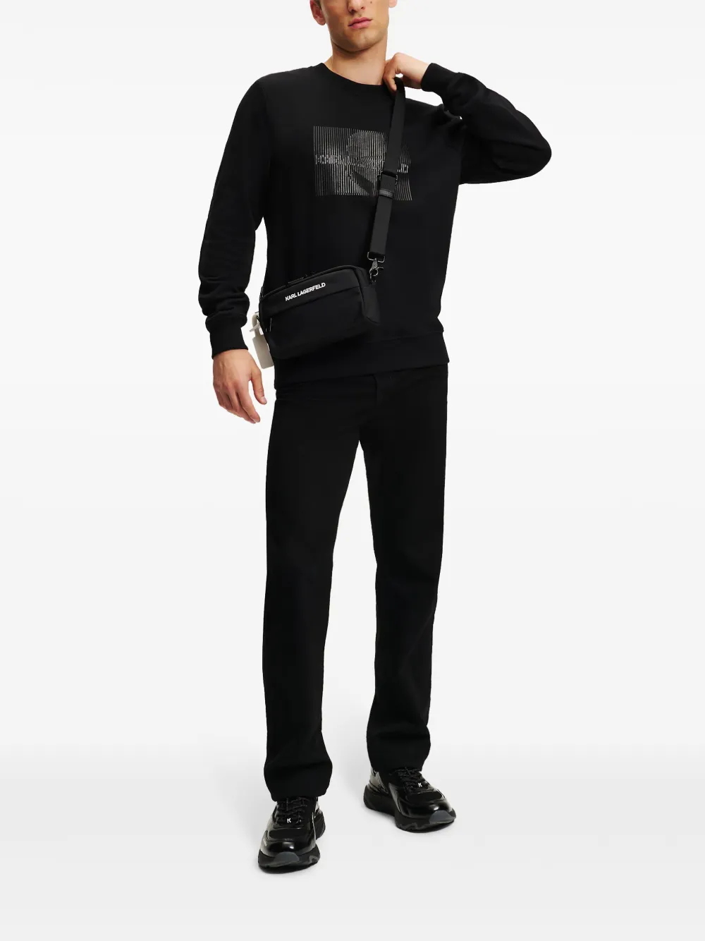 Karl Lagerfeld Karl Profile sweater - Zwart