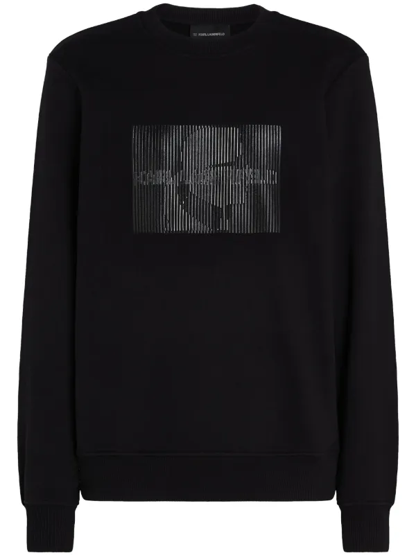Karl Lagerfeld Optical Illusion Sweater Zwart FARFETCH NL