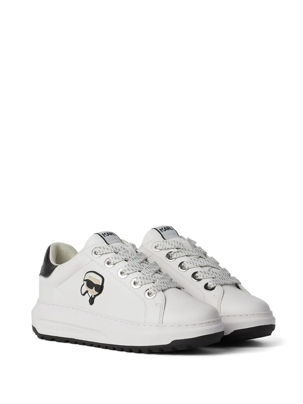 Karl Lagerfeld Ikonik NFT Kapri leren sneakers - Wit