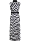 Karl Lagerfeld chevron-print pleated dress - Black