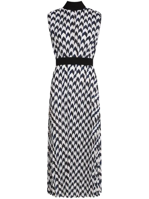 Karl Lagerfeld chevron-print pleated dress