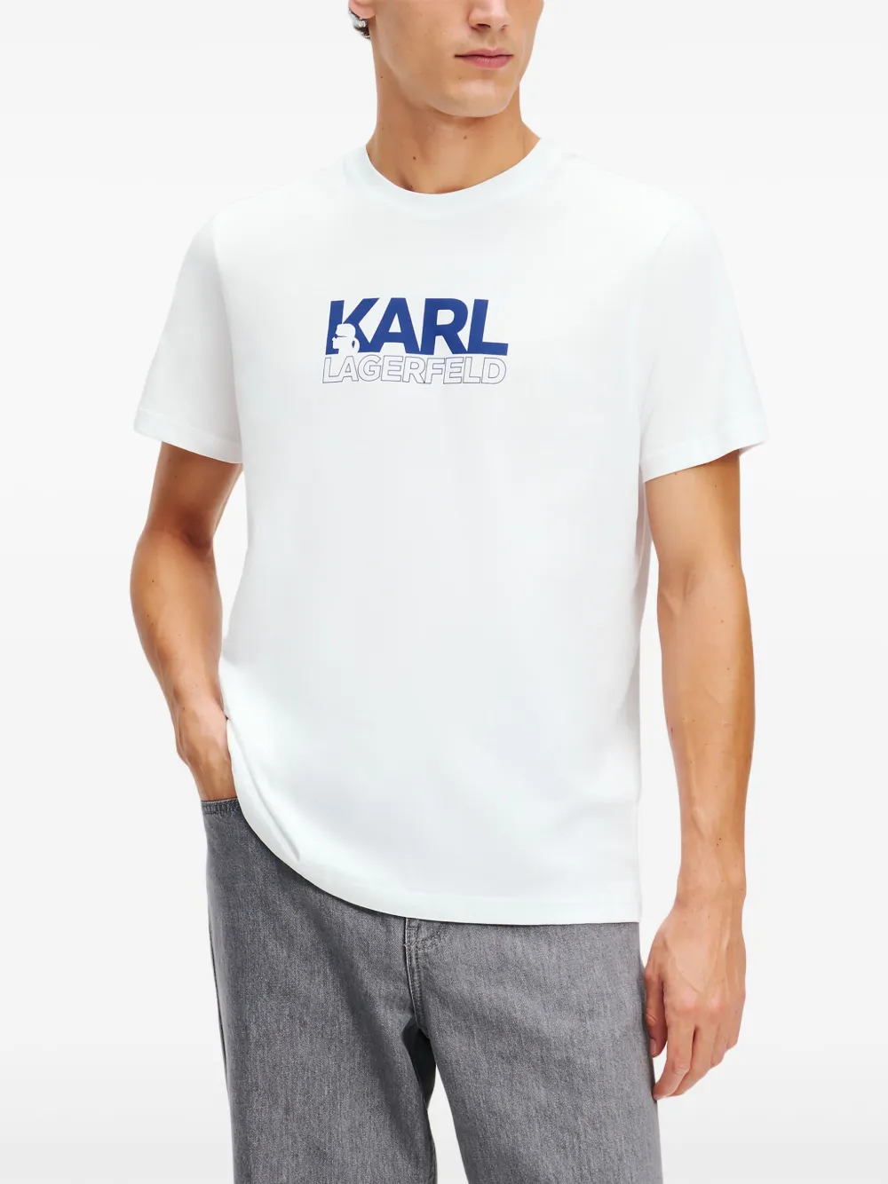 Karl Lagerfeld T-shirt met logo Wit
