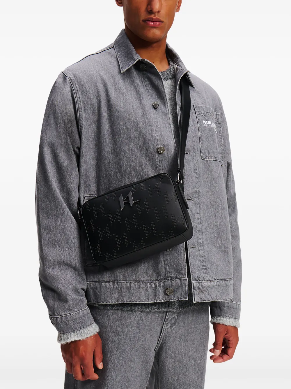Karl Lagerfeld K/Plak crossbodytas - Zwart