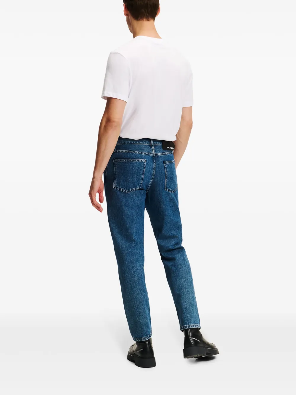 Karl Lagerfeld Jeans met toelopende pijpen Blauw