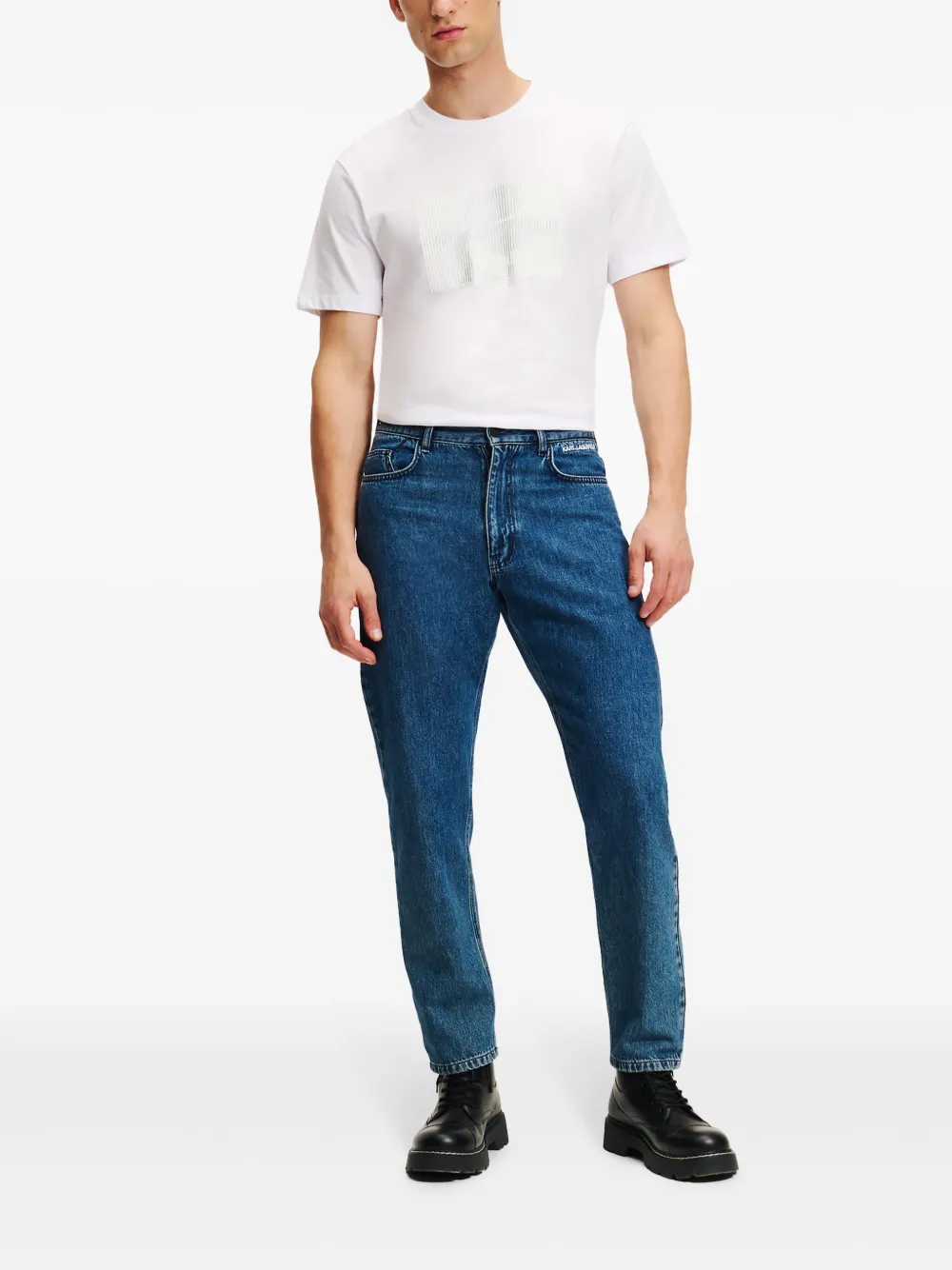 karllagerfeld Karl Lagerfeld Jeans met toelopende pijpen - Blauw