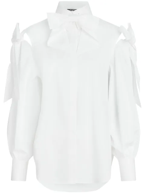 Karl Lagerfeld chemise en popeline KL Studio à détail de nœud