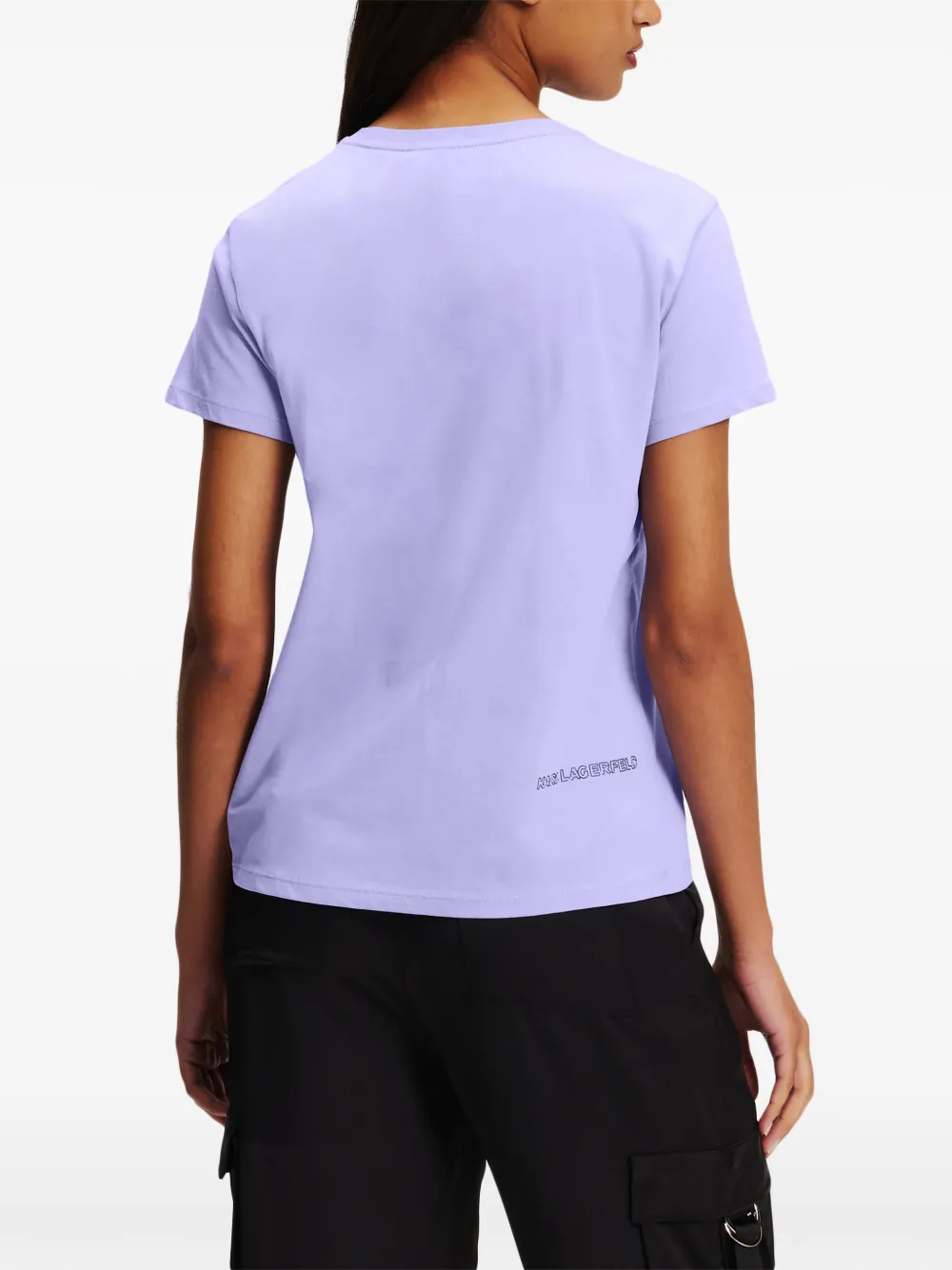 Shop Karl Lagerfeld Ikon Jelly T-shirt In Purple