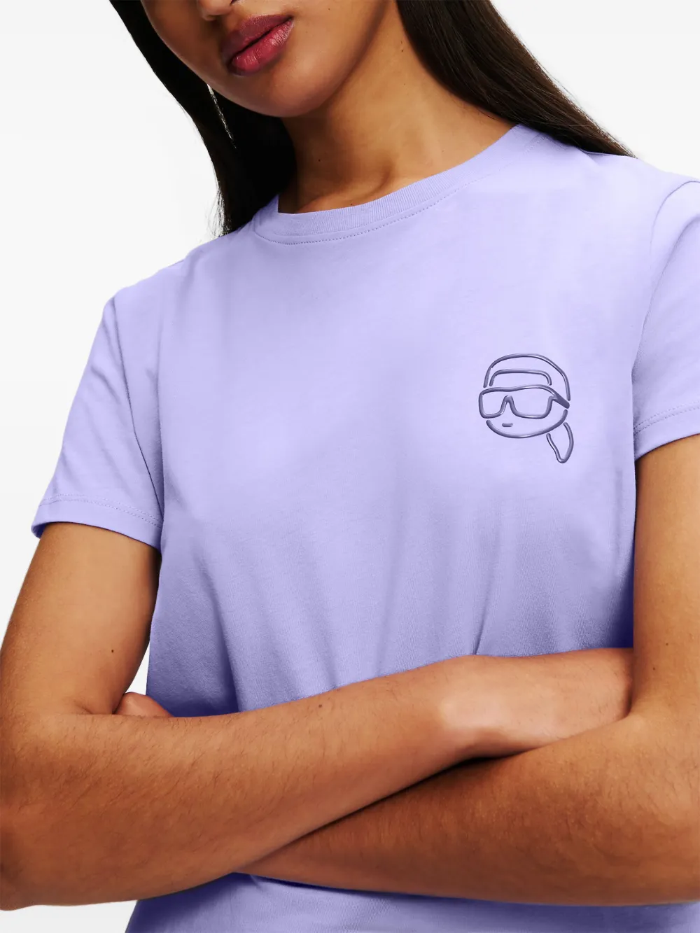 Shop Karl Lagerfeld Ikon Jelly T-shirt In Purple