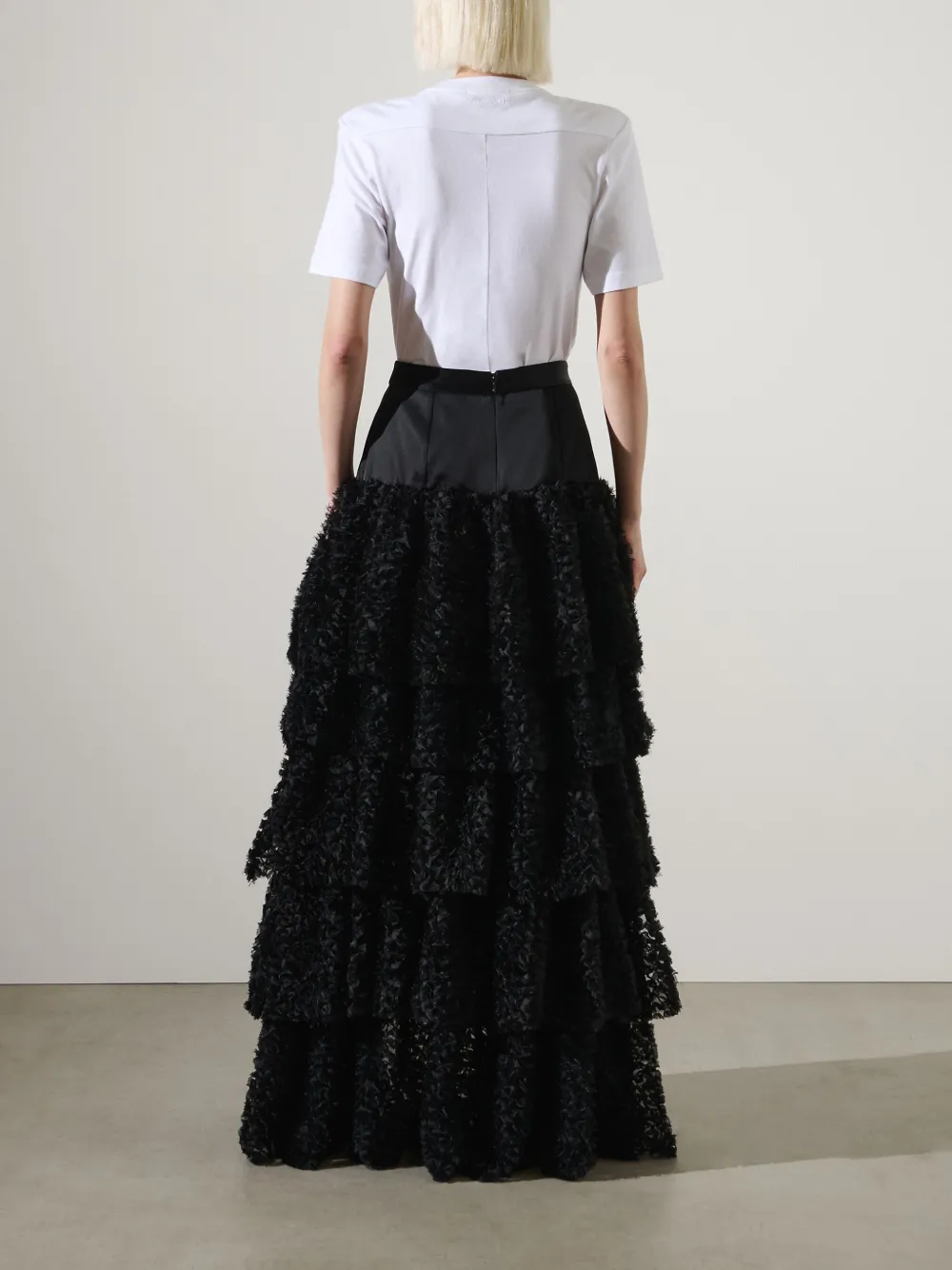 Karl Lagerfeld KL Studio maxi-rok met franje Zwart