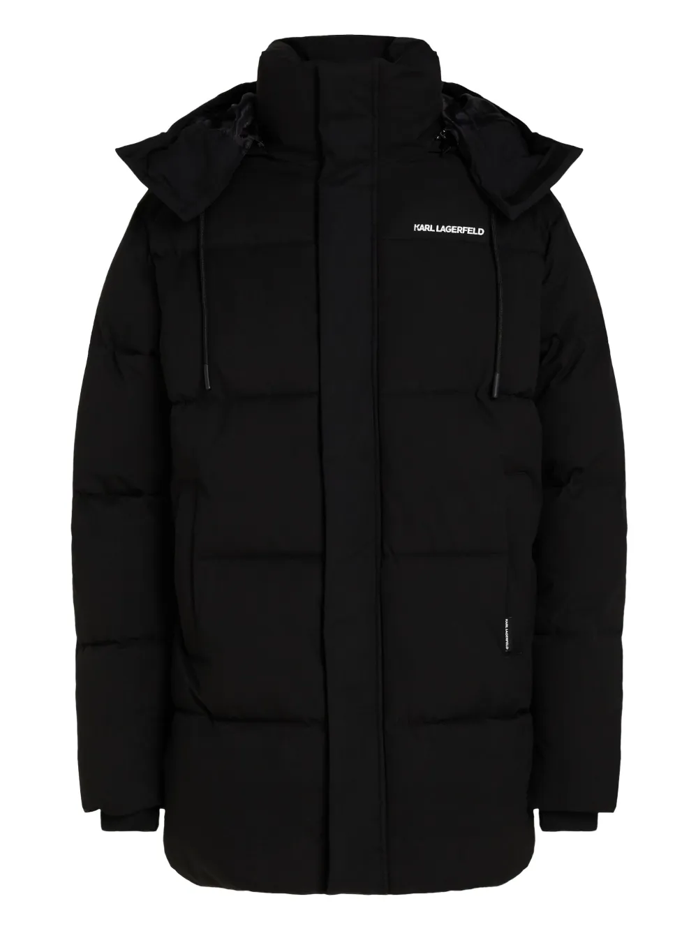 Karl Lagerfeld long quilted puffer jacket | Black | Image 1