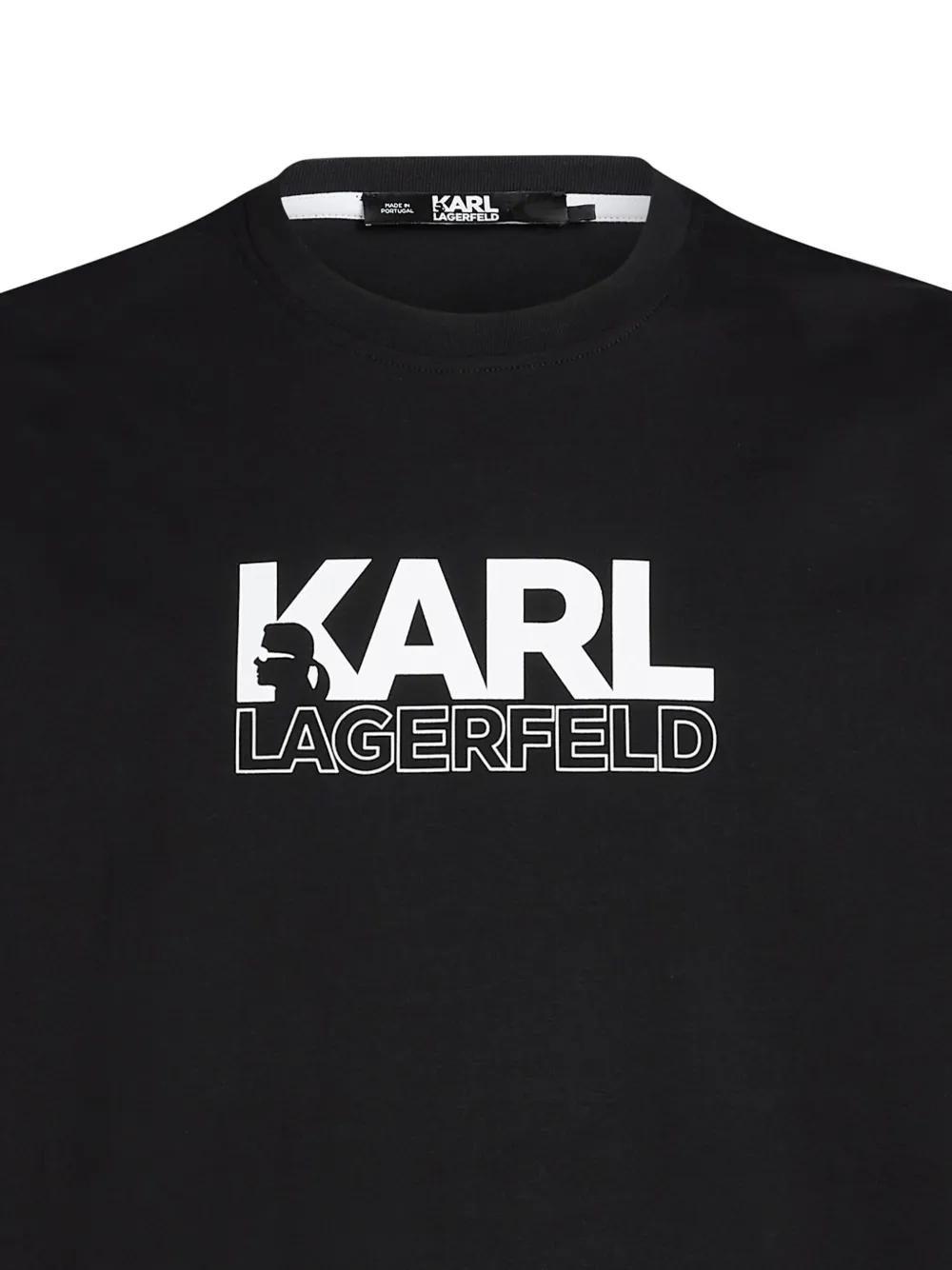 Karl Lagerfeld stack logo T-shirt - Zwart