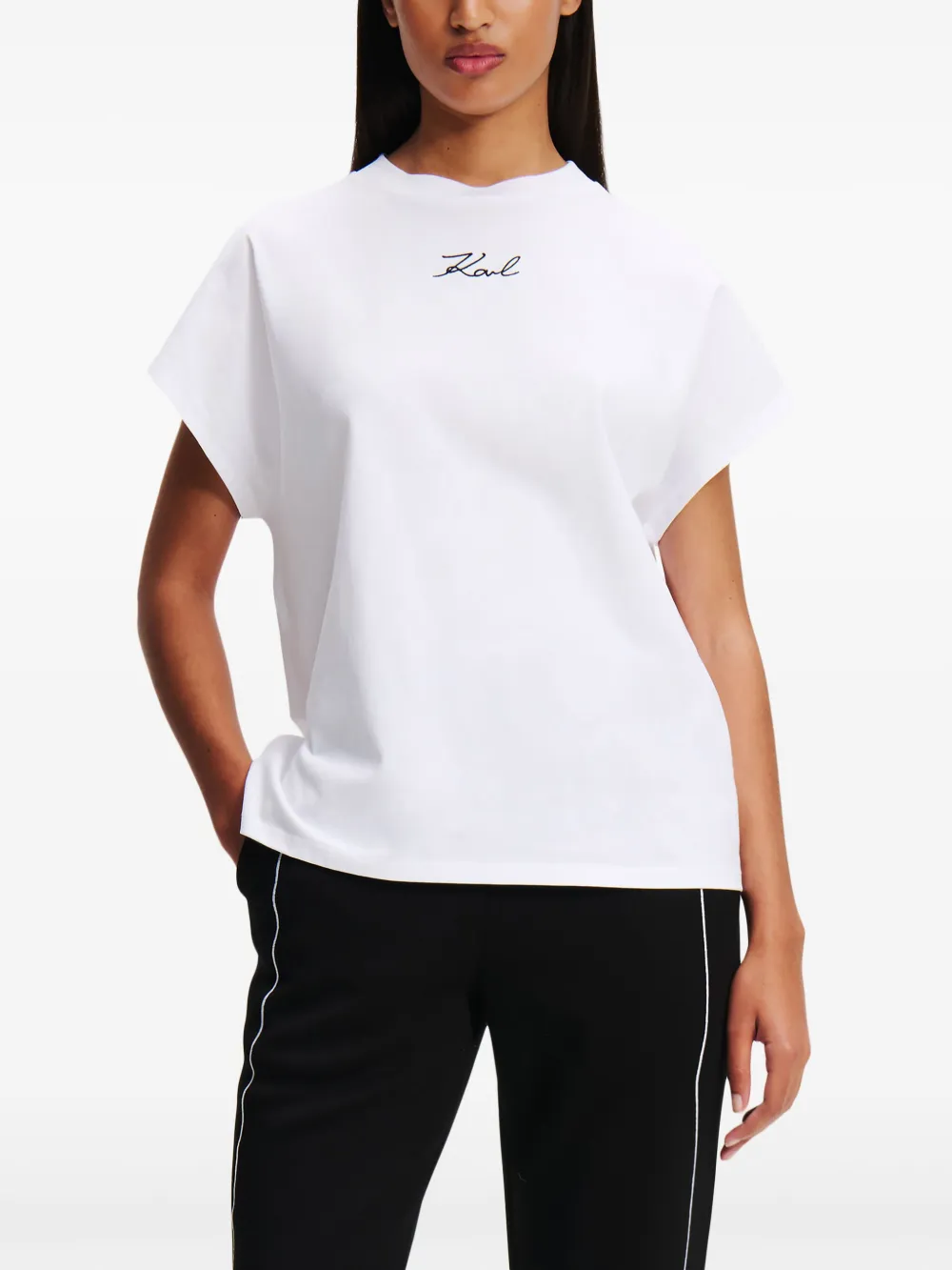 Karl Lagerfeld Karl Signature T-shirt Wit