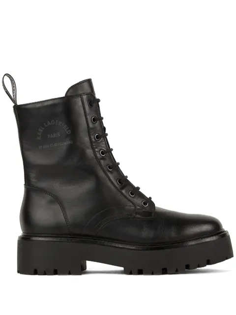Karl Lagerfeld Burly Biker leather boots