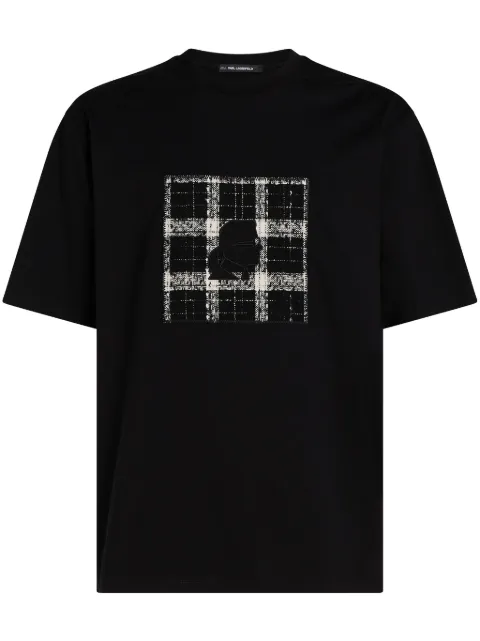 Karl Lagerfeld bouclé-patch T-shirt