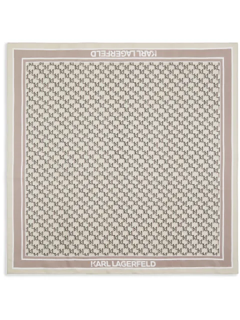 Karl Lagerfeld monogram-print silk scarf