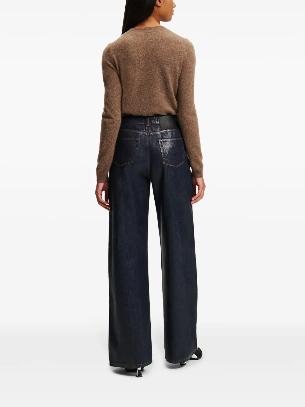 Karl Lagerfeld Jeans met wijde pijpen Zwart
