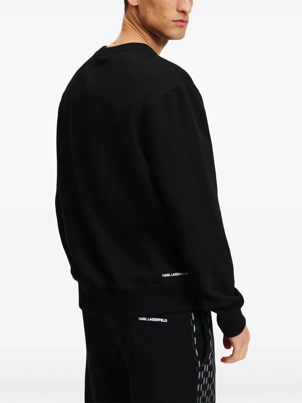 Karl Lagerfeld Sweater met monogram-reliëf� Zwart