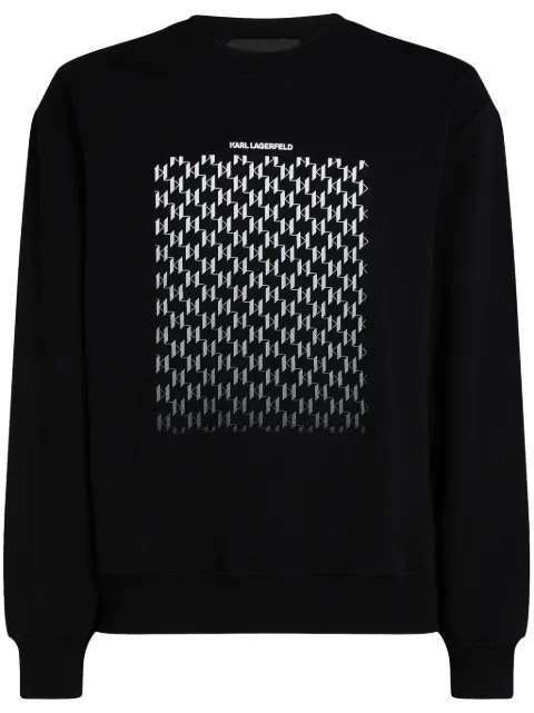 Karl Lagerfeld monogram-degrad� sweatshirt