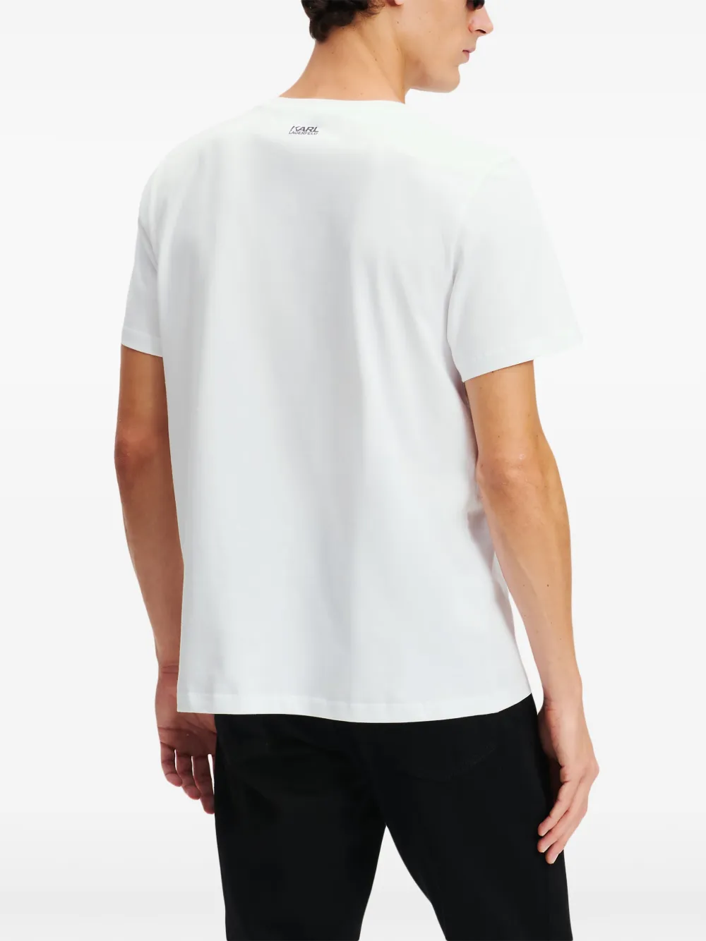 Karl Lagerfeld T-shirt met logopatch Wit