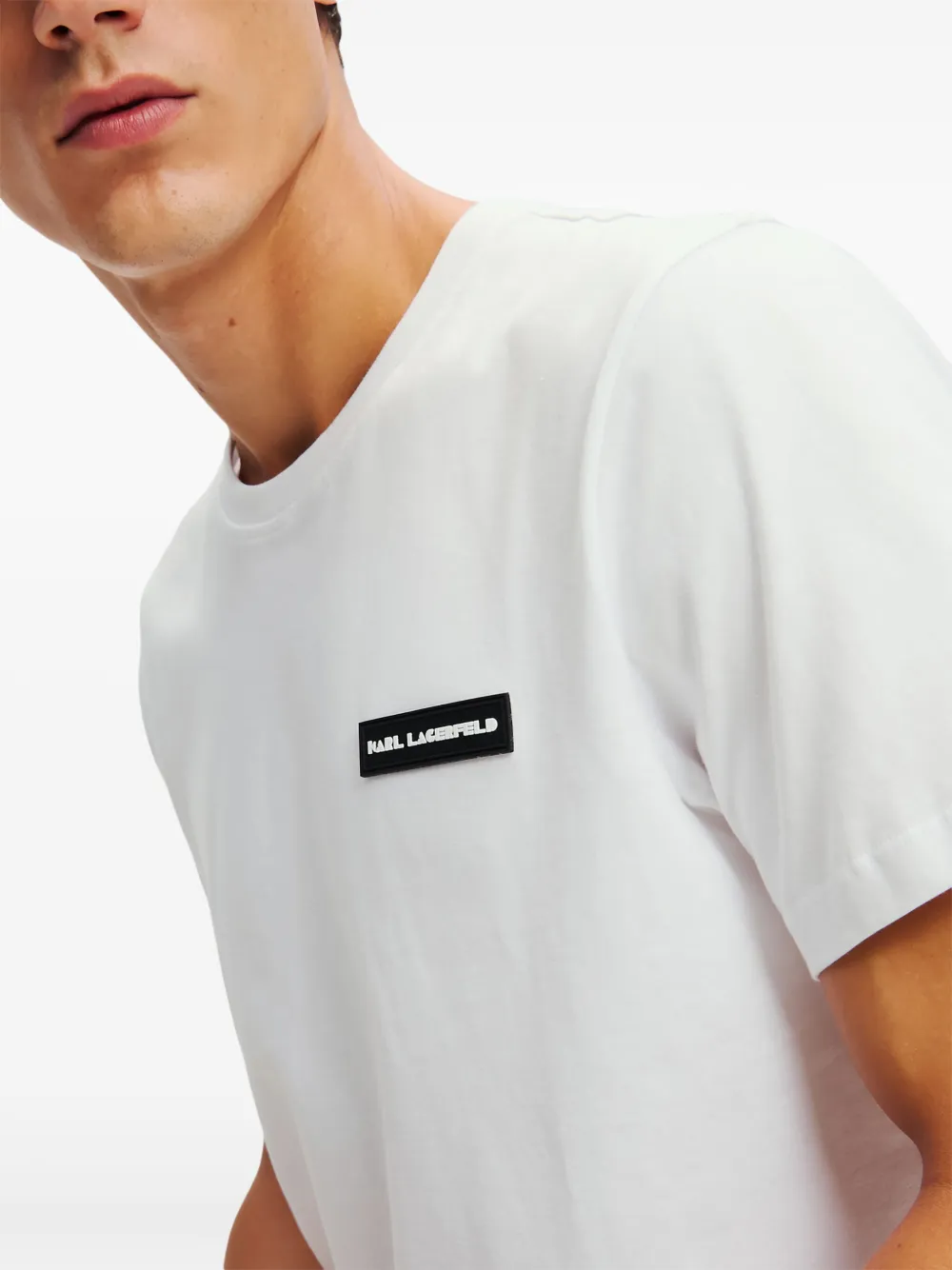 Karl Lagerfeld T-shirt met logopatch Wit