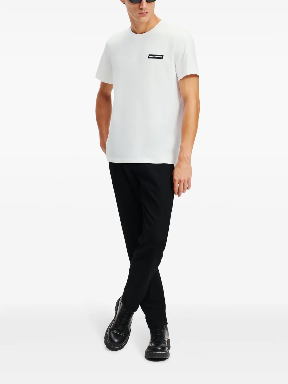 Karl Lagerfeld T-shirt met logopatch - Wit