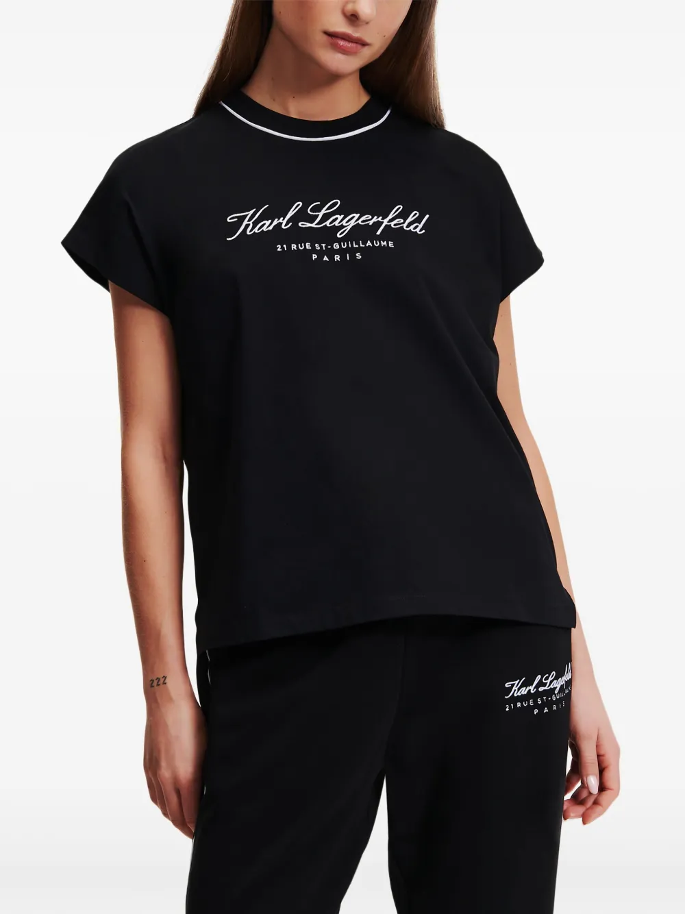 Karl Lagerfeld Hotel Karl T-shirt Zwart