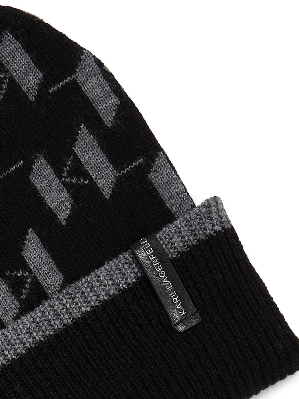 Karl Lagerfeld Muts met monogram Zwart