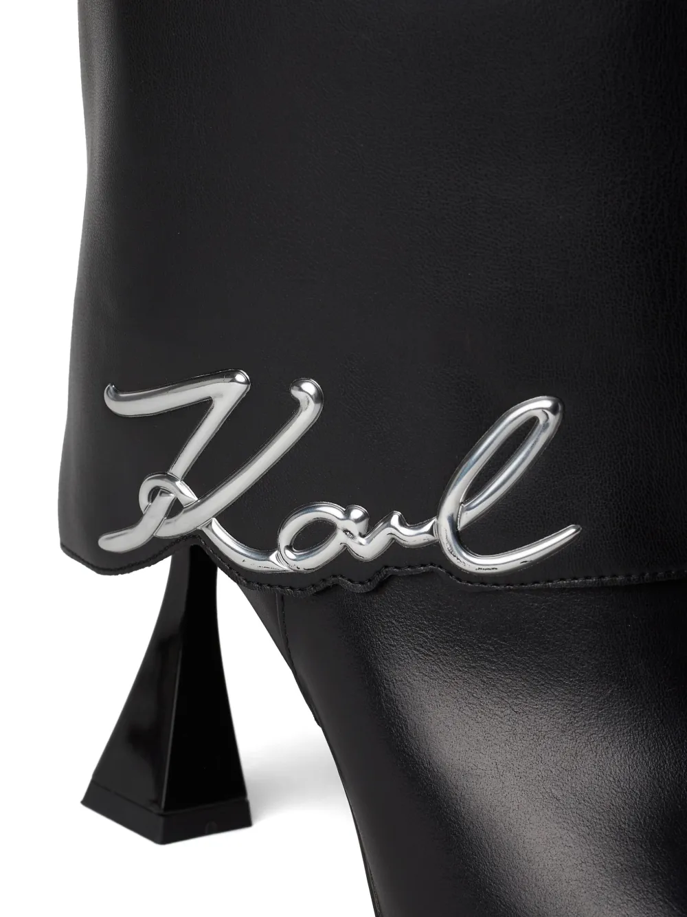 Karl Lagerfeld 90mm Debut Fold-down Boots In Black