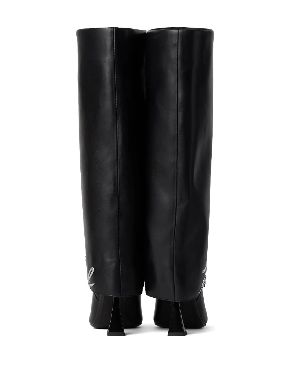 Karl Lagerfeld 90mm Debut Fold-down Boots In Black