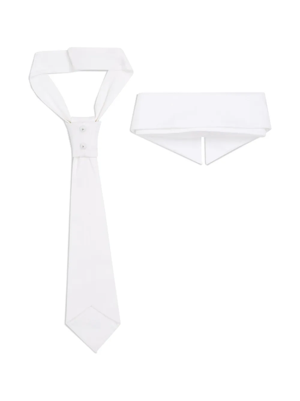 Karl Lagerfeld KL Studio kraag en stropdas set - Wit