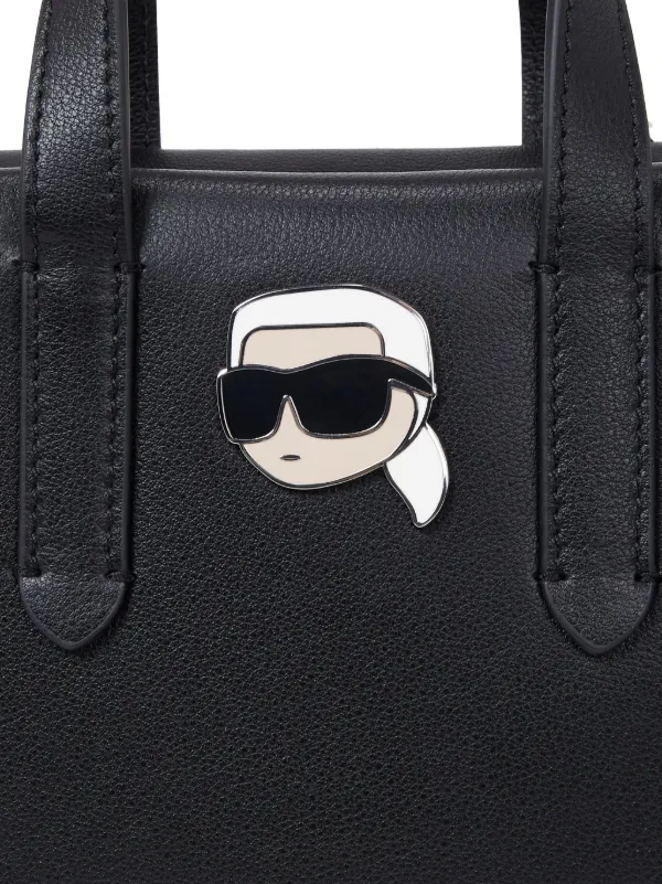 Karl Lagerfeld Ikon レザーカメラバッグ | ブラック | FARFETCH JP
