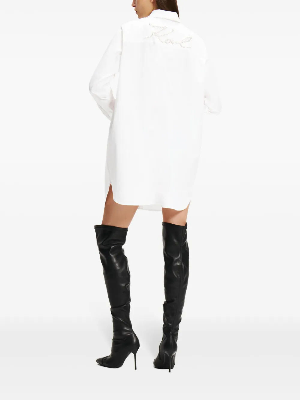Karl Lagerfeld Blouse verfraaid met parel Wit