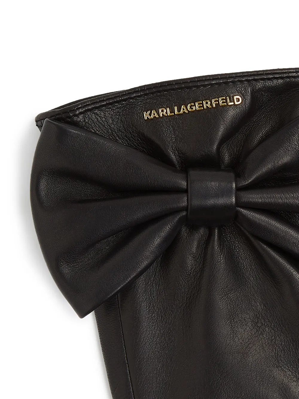 karllagerfeld Karl Lagerfeld KL Studio handschoenen met strik - Zwart