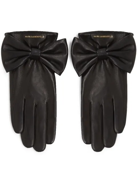 Karl Lagerfeld KL Studio bow gloves