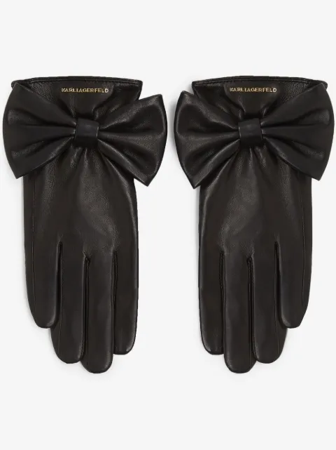 Karl Lagerfeld KL Studio bow gloves