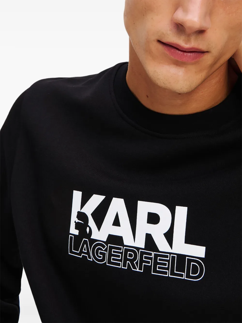 Karl Lagerfeld Sweater met logo Zwart