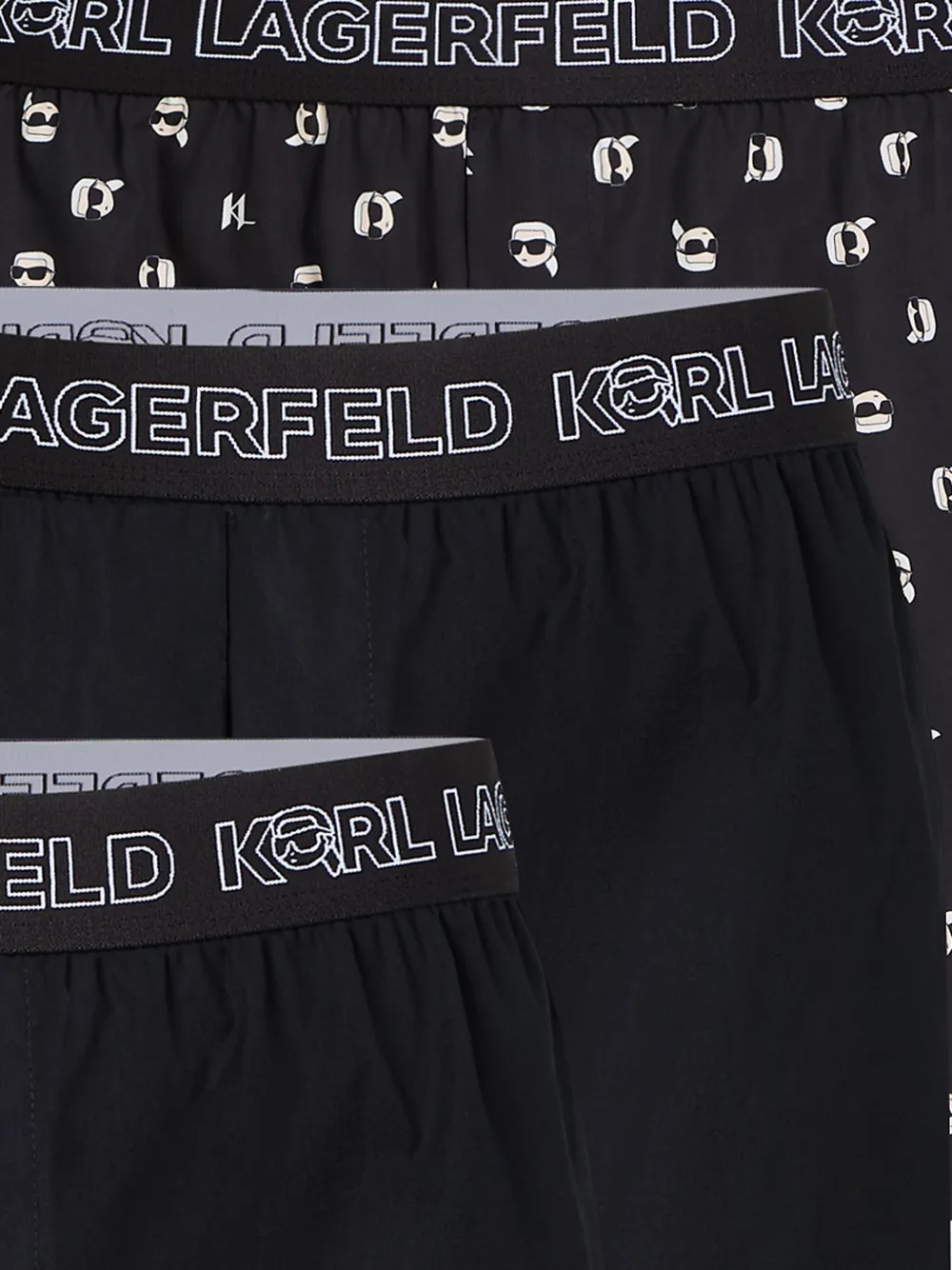 Karl Lagerfeld Ikonik 2.0 drie boxershorts - Zwart