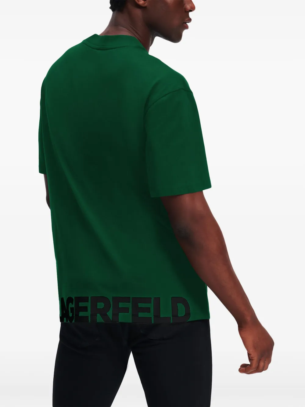 Karl Lagerfeld T-shirt met logoprint Groen
