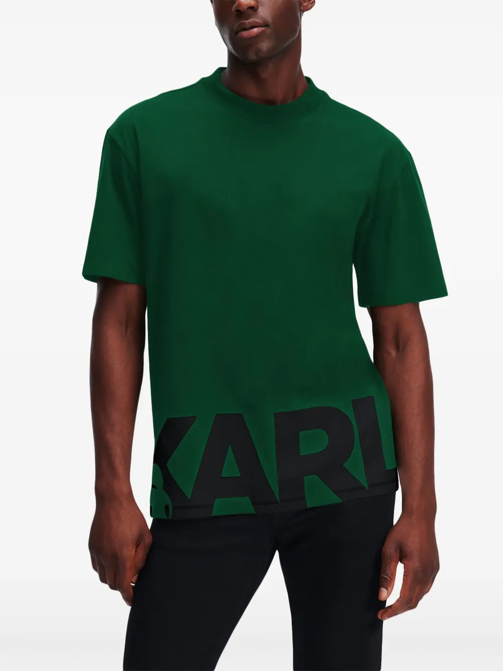 Karl Lagerfeld T-shirt met logoprint - Groen