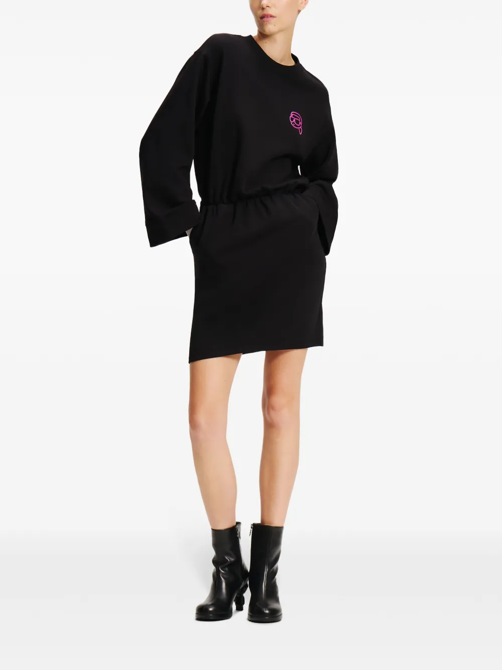 Karl Lagerfeld Ikonik 2.0 dress - Zwart