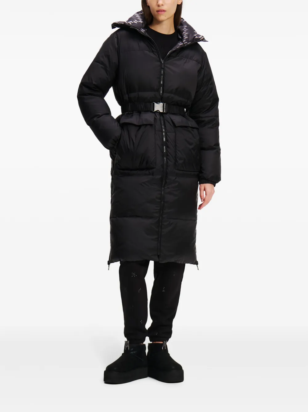 Karl Lagerfeld リバーシブル ダウンコート | ブラック | FARFETCH JP