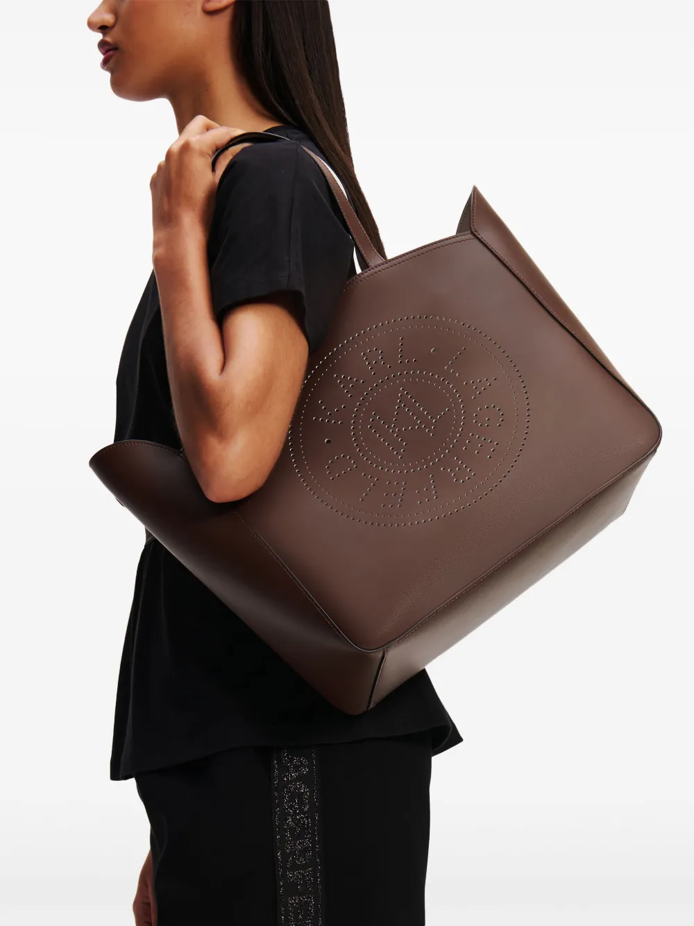 Karl Lagerfeld K/Circle grote shopper - Bruin