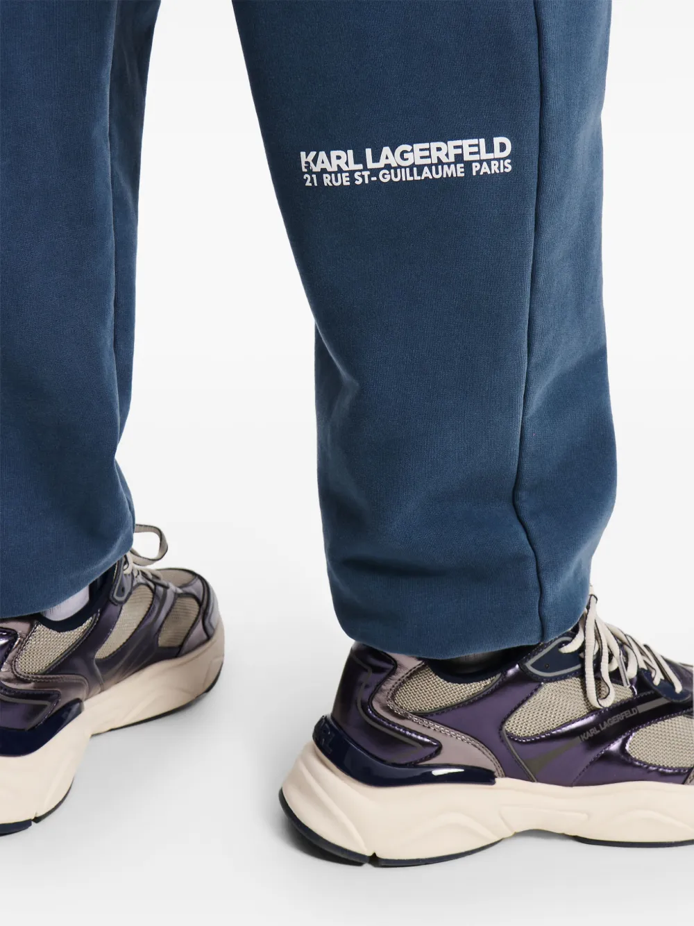 Karl Lagerfeld RSG trainingsbroek met wassing Blauw