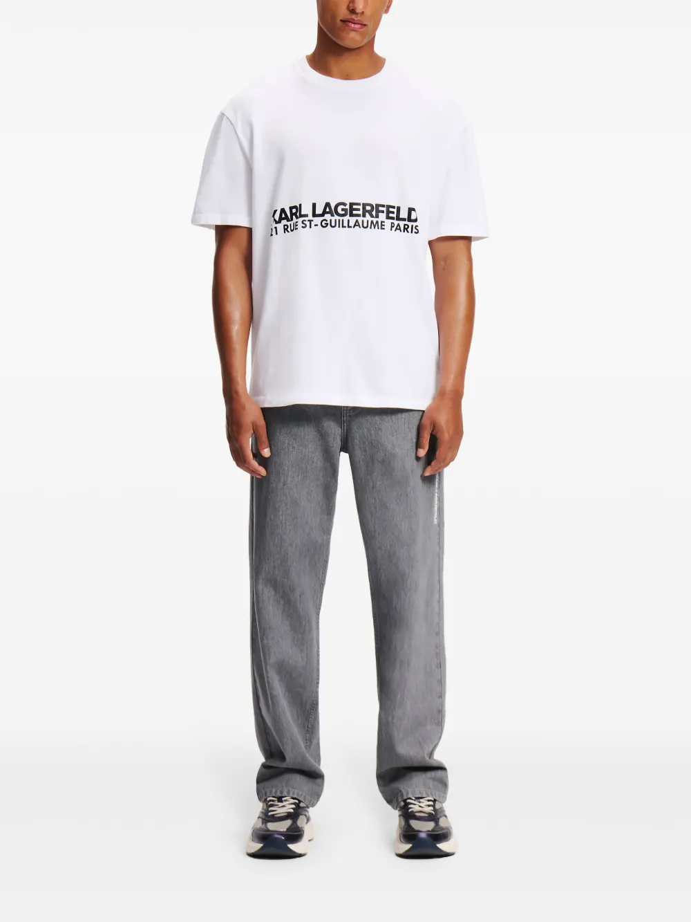 Karl Lagerfeld logo-print T-shirt - Wit