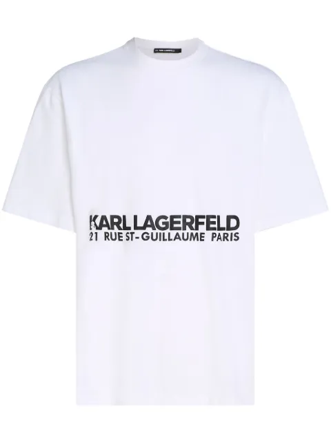 Karl Lagerfeld Rue St-Guillaume washed-effect T-shirt